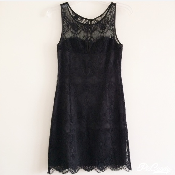 COPY - ARMANI EXCHANGE LITTLE BLACK LACE DRESS - Picture 2 of 4